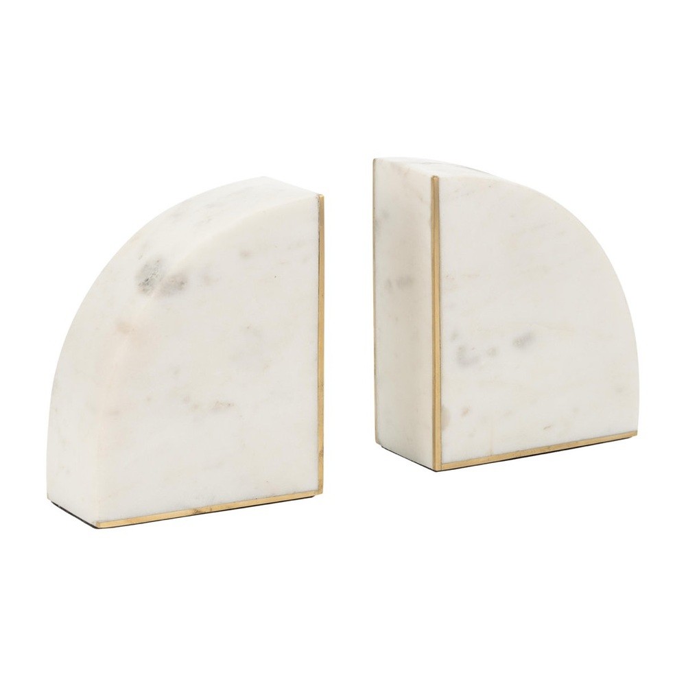 SOLD! White Marble Bookends